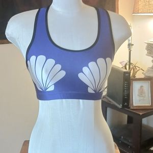 Lotus leggings medium shiny spandex sea shell sports bra purple black white